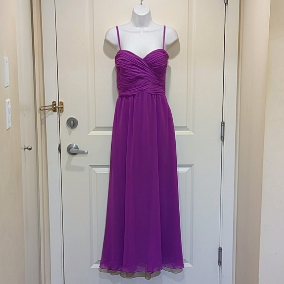 Ralph Lauren Dresses & Skirts - EUC Ralph Lauren Evening 10 Green Label Bright Purple Spaghetti Strap Gown